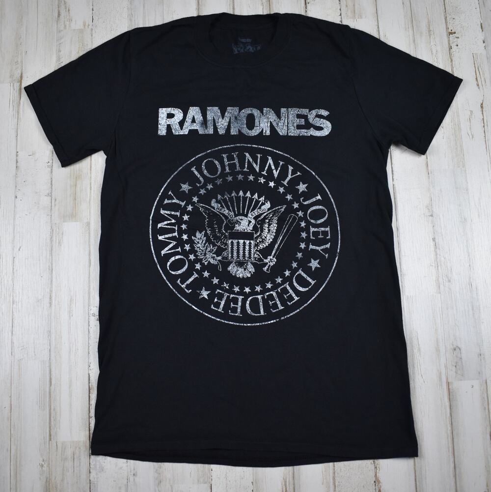 Ramones Graphic Tee Shirt Mens Size S Small Black Rock Music Concert Tour